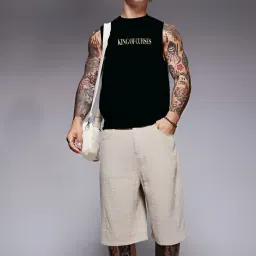 Rigo Black Blended Printed Vest image 3