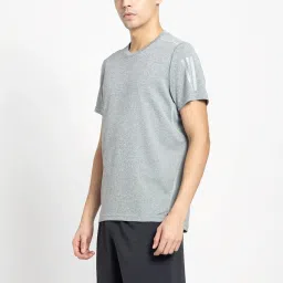Adidas Grey Regular Fit Texture T-Shirt image 3