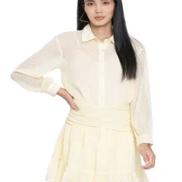 Oxolloxo Lemon Self Design Dress-image-71