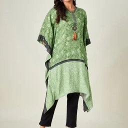 The Kaftan Company Green Bandhani A Line Kaftan Kurta-picture-9