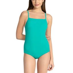 Amante Green Plain Swimsuit-picture-16