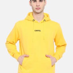 GRIFFEL Yellow Full Sleeves Hooded Sweatshirt-picture-14