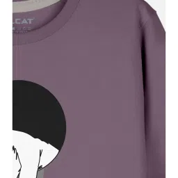 HELLCAT Boys Dark Mauve Printed Full Sleeves T-Shirt image 3