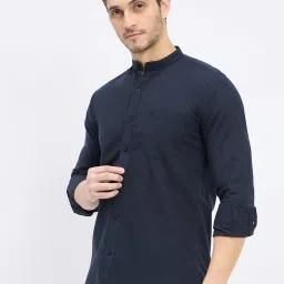Duke Navy Cotton Slim Fit Shirt image 3