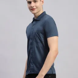 Monte Carlo Teal Regular Fit Shirt image 3