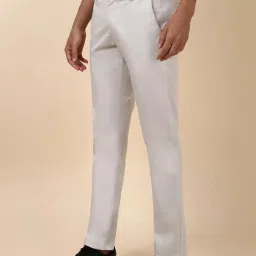 Allen Solly Grey Cotton Slim Fit Trousers image 3