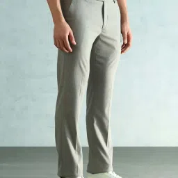 Arrow Grey Slim Fit Trousers image 3