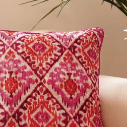 Pure Home and Living Pink Cotton Digital Print Cushion Cover image 3