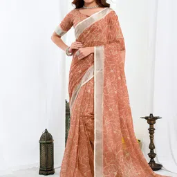 all about you Floral Pure Linen Ready to Wear Saree-picture-16
