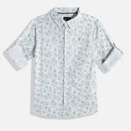 Allen Solly Junior Boys Floral Printed Pure Cotton Casual Shirt-picture-18