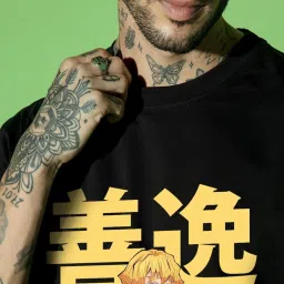 Bewakoof Jet Black Cotton Relaxed Fit Printed T-Shirt image 3