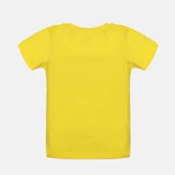 Kiddopanti Boys Yellow Cotton Printed T-Shirt image 2