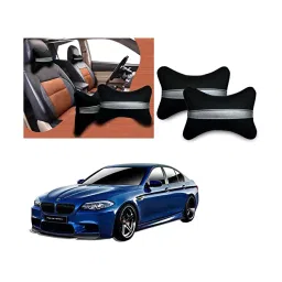 Auto Pearl Black Silver Strip Car Neck Cushion/Neck Pillow Compatible with BMW M5-picture-21