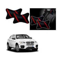 Auto Pearl Strip Red Car Neck Cushion/Neck Pillow Compatible with BMW X5-picture-16