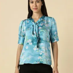 Allen Solly Blue Regular Fit Floral Print Top-picture-16