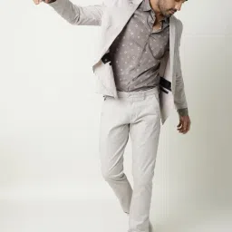 Rare Rabbit Beige Regular Fit Solid Blazer image 3