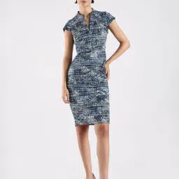 CALVIN KLEIN JEANS Multi Abstract Slim Fit Bodycon Dress-picture-40