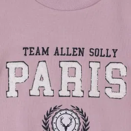Allen Solly Girls Lilac Embroidery Full Sleeves Sweatshirt image 3