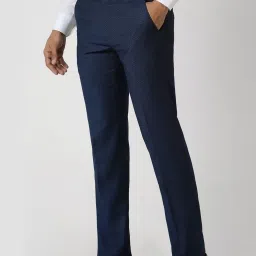 Van Heusen Navy Slim Fit Trousers image 3