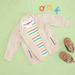Pantaloons Baby Boys Egret Cotton Striped Full Sleeves Shirts-picture-40