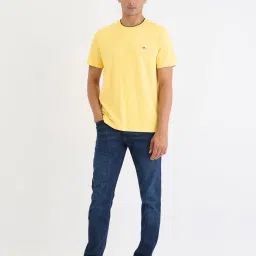 GANT Yellow Regular fit Solid T-Shirt image 3