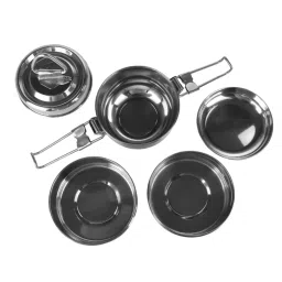 Sumeet Silver Stainless Steel 3 containers with 1 Lid and 1 Plate image 3