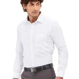 Raymond White Slim Fit Printed Shirt image 3