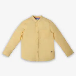 Ed-a-Mamma Kids Yellow Solid Full Sleeves Shirt-image-17