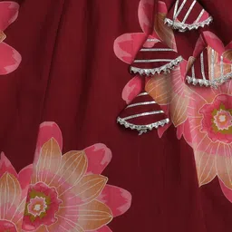The Magic Wand Girls Printed Ready to Wear Lehenga & Blouse With Dupatta image 5