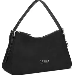 Guess Black Alisha Textured Shoulder Bag image 2