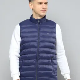 Cloak & Decker by Monte Carlo Blue Regular Fit Quilted Jacket-image-22