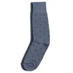 Tommy Hilfiger Logo Grey Cotton Socks, Pack of 2-picture-13