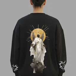 TheBTclub Men Graphic Printed Round Neck Pullover Sweatshirt image 5