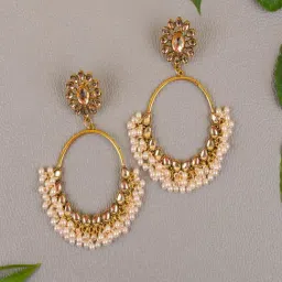 Jewelz Trendy Dangler Earrings Embellished With Small Pearls for Girls & Women-picture-19