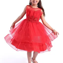 mark & mia Mark and Mia Girls Round Neck Embellished Balloon Dress-picture-30