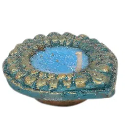 Aapno Rajasthan Multicolor Terracotta Handcrafted Wax Filled Diya - Set of 4 image 5