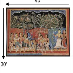 Indian Classic Art Multicolor Canvas Abstract Wall Art image 5