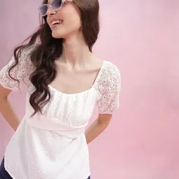 DressBerry Dobby Lace Insert Empire Top-picture-12