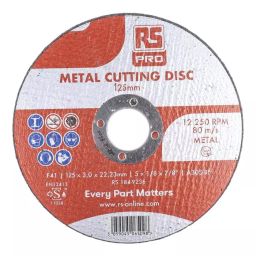 RS PRO Aluminium Oxide Cutting Disc 115x3 mm Thick P80 Grit, 1849239-picture-30