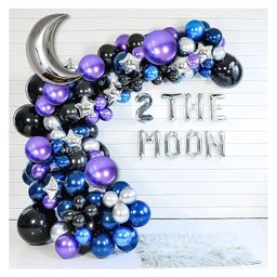 Special You 2nd Birthday Decoration DIY Combo kit Star & Moon Foil balloons Multicolor- 74 Items-picture-37