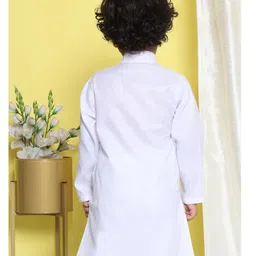 AJ Dezines Full Sleeves Solid Kurta - White image 3