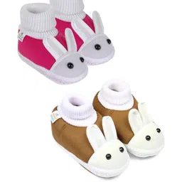 NESKA MODA Pink Cotton Booties-picture-13
