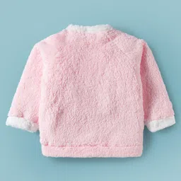 Mark & Mia Full Sleeves Winter Night Suit with Bunny Applique - Pink image 3