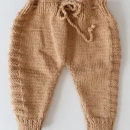 Woonie Full Sleeves Handmade Cable Knit Sweater And Pants Set - Yellow image 5