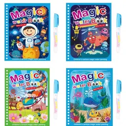 ARCADE TOYS Magic Water Painting Book with Magic Doodle Pen Assorted Color(Pack of 5) - Colour may vary image 4