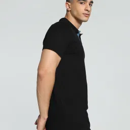 Puma Black Cotton Regular Fit Printed Polo T-Shirt image 3