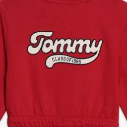 Tommy Hilfiger Kids Red Cotton Relaxed Fit Printed Dress image 4