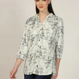 Mustard Multicolor Rayon Printed Shirt image 3