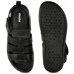 Bata Men's NEW LEVIOSA Black Fisherman Sandals image 3