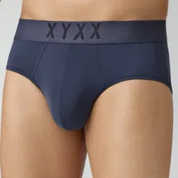 Xyxx Navy Nylon Solid Regular Fit Briefs image 4